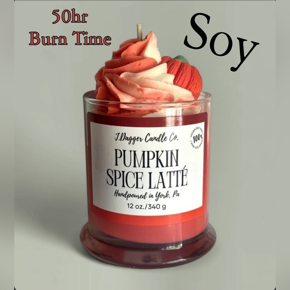 Pumpkin Spice Latte Soy Dessert Candle, 12oz.. 50 Hr Burn❗️